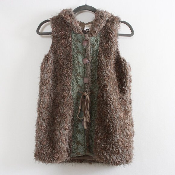 Lady Story 3D-Floral Hooded Vest - Picture 11 of 12